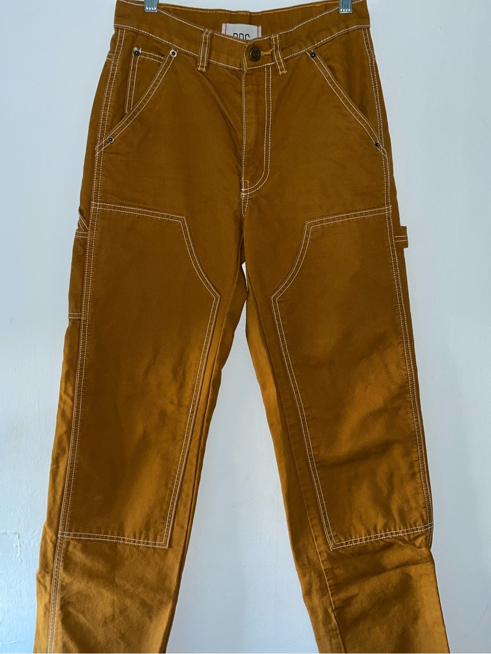 BDG Women's Tan Cargo Pants with Contrast Stitching